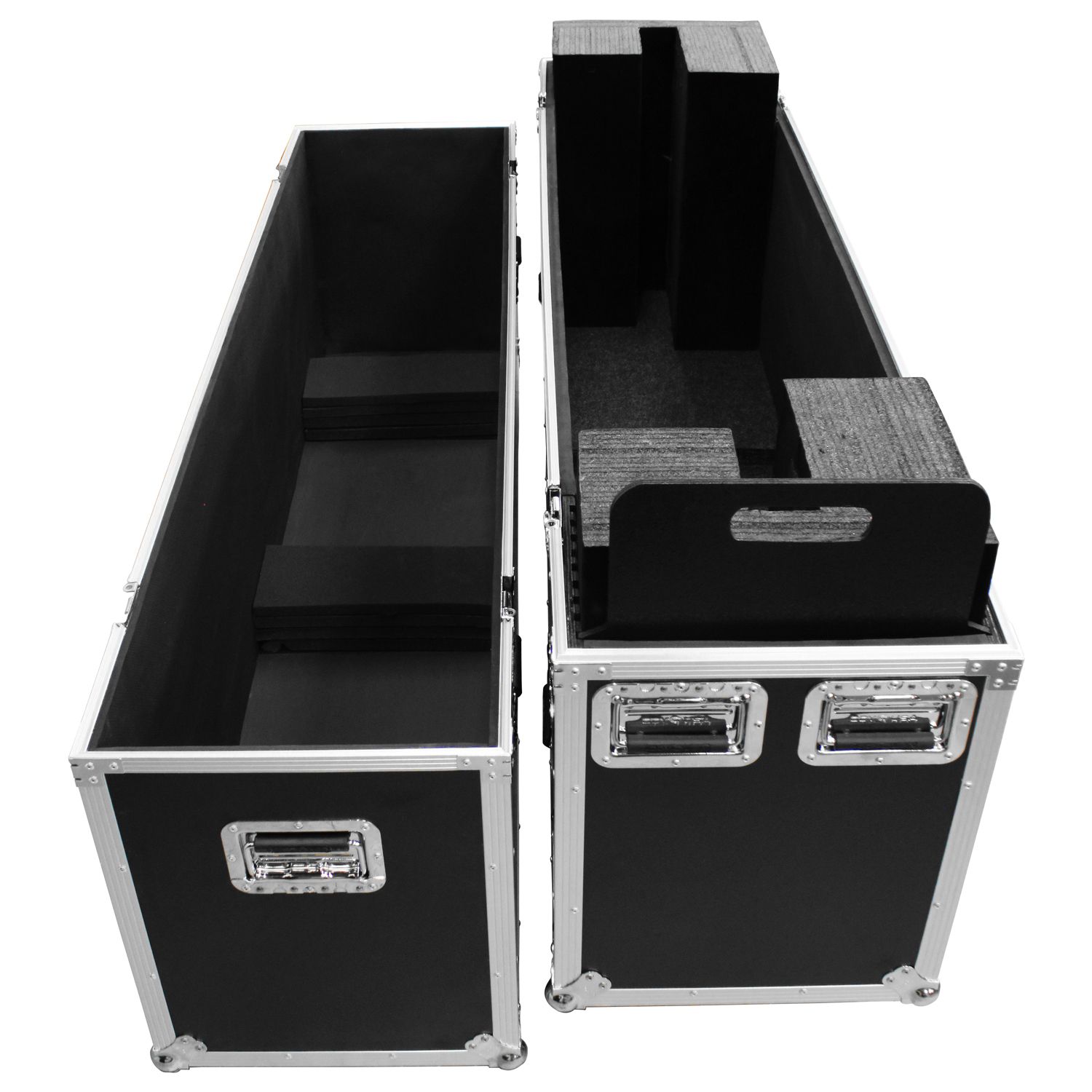 60-65" Flat Screen Monitor Flight Case with Casters - Image 2