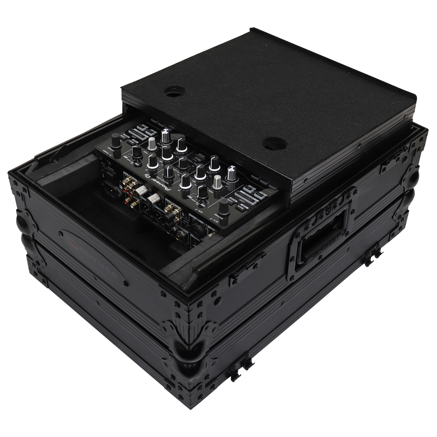 Black 10" Format DJ Mixer Case with Extra Deep Rear Compartment - Image 2