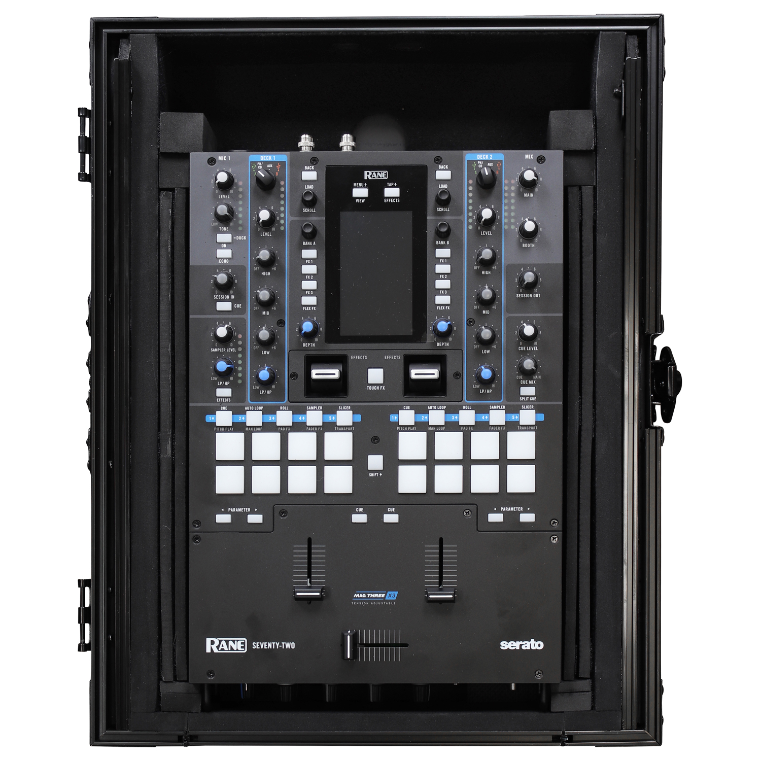 Black 10" Format DJ Mixer Case with Extra Deep Rear Compartment - Image 3
