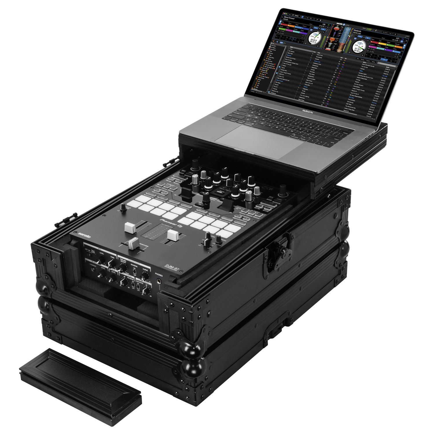 Black 10" Format DJ Mixer Case with Extra Deep Rear Compartment - Image 5