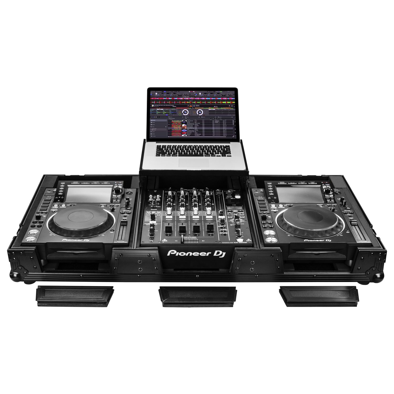 Black Extra Deep Glide Style DJ Coffin for 12" Format Mixers and Large Media Players - Image 2