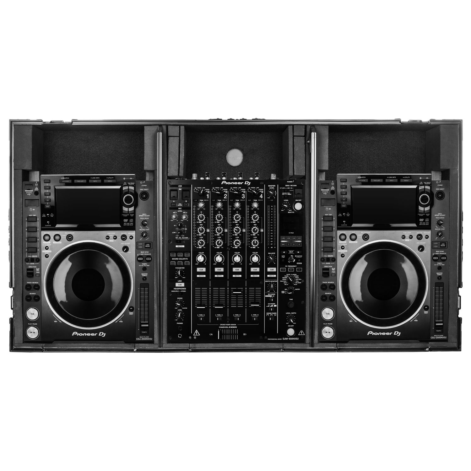 Black Extra Deep Glide Style DJ Coffin for 12" Format Mixers and Large Media Players - Image 5