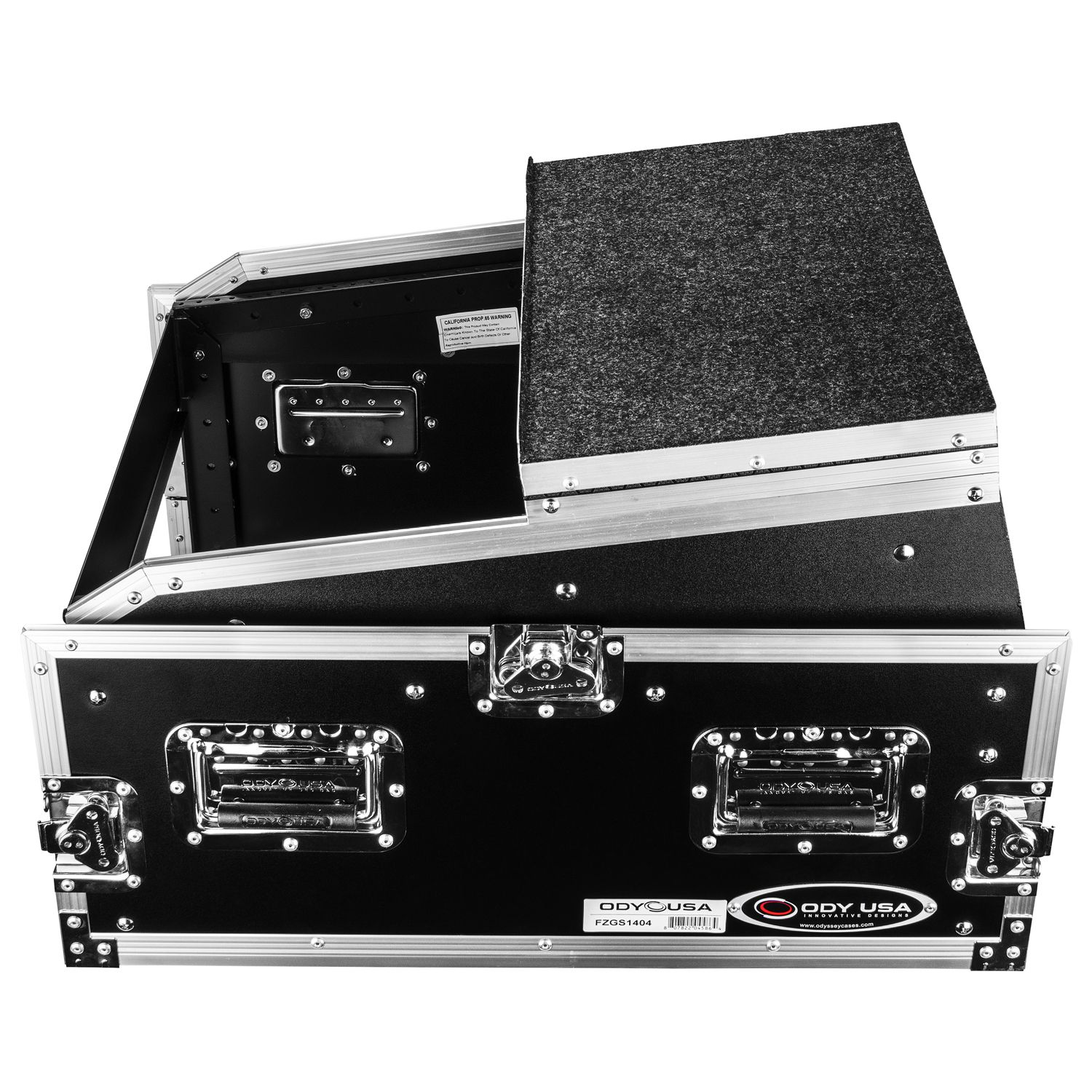 14U Top Slanted 4U Bottom Vertical Pro Combo Rack with Glide Platform - Image 6