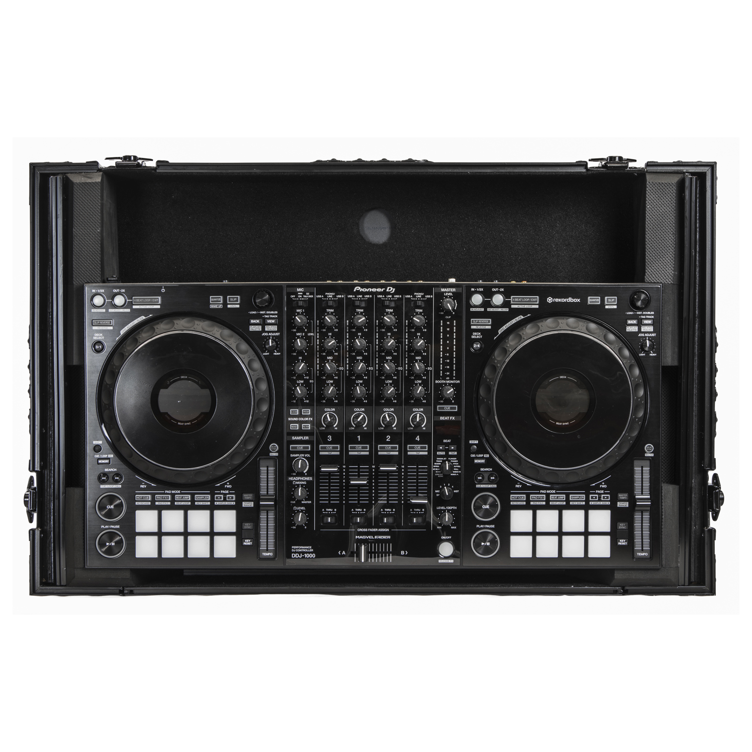 Pioneer DDJ-1000 / DDJ-1000SRT Case in Black with 1U Rack Space and Patented Glide Platform - Image 5