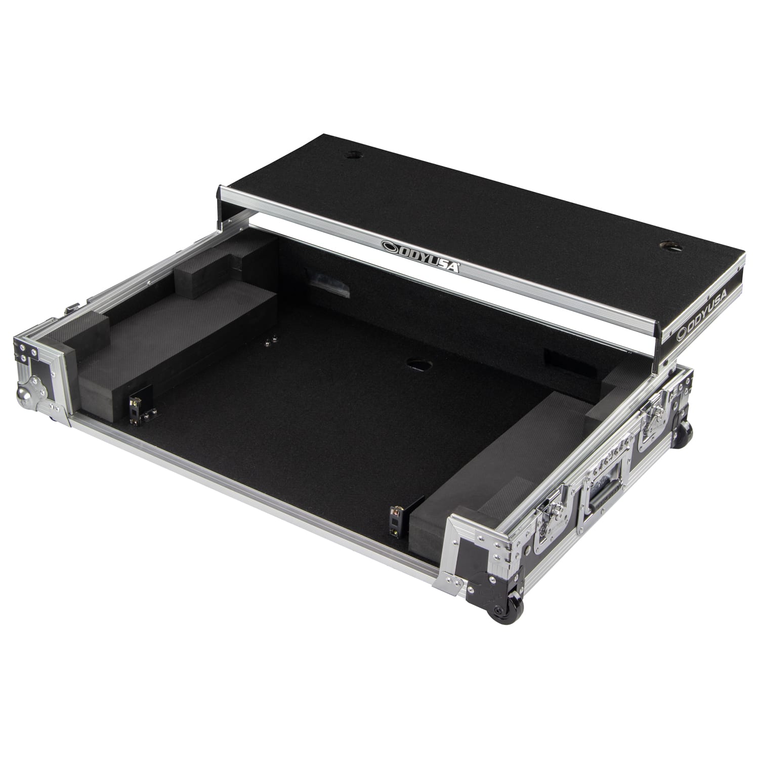 Odyssey DDJ-FLX10 1U Flight Case with Glide Style Laptop Platform and Corner Wheels - Image 3