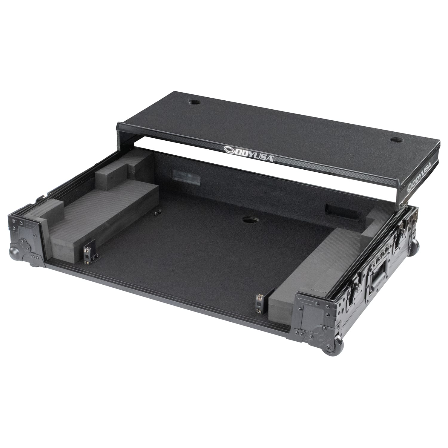 Odyssey Black Label DDJ-FLX10 1U Flight Case with Glide Style Laptop Platform and Corner Wheels - Image 3