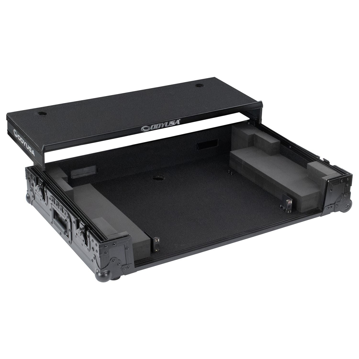 Odyssey Black Label DDJ-FLX10 1U Flight Case with Glide Style Laptop Platform and Corner Wheels - Image 4