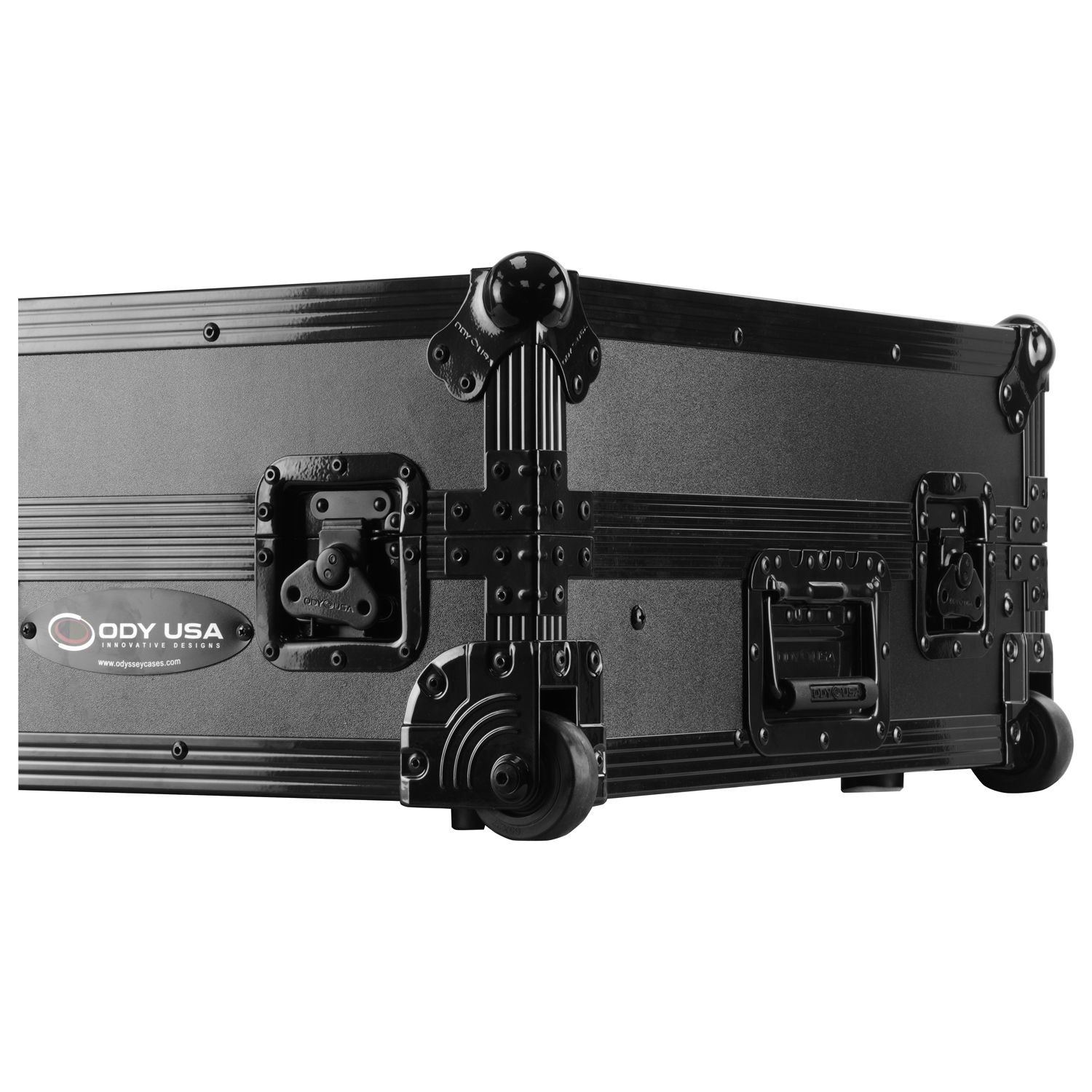 AlphaTheta DDJ-GRV6 1U Case in Black with Patented Glide Platform and Corner Wheels - Image 4