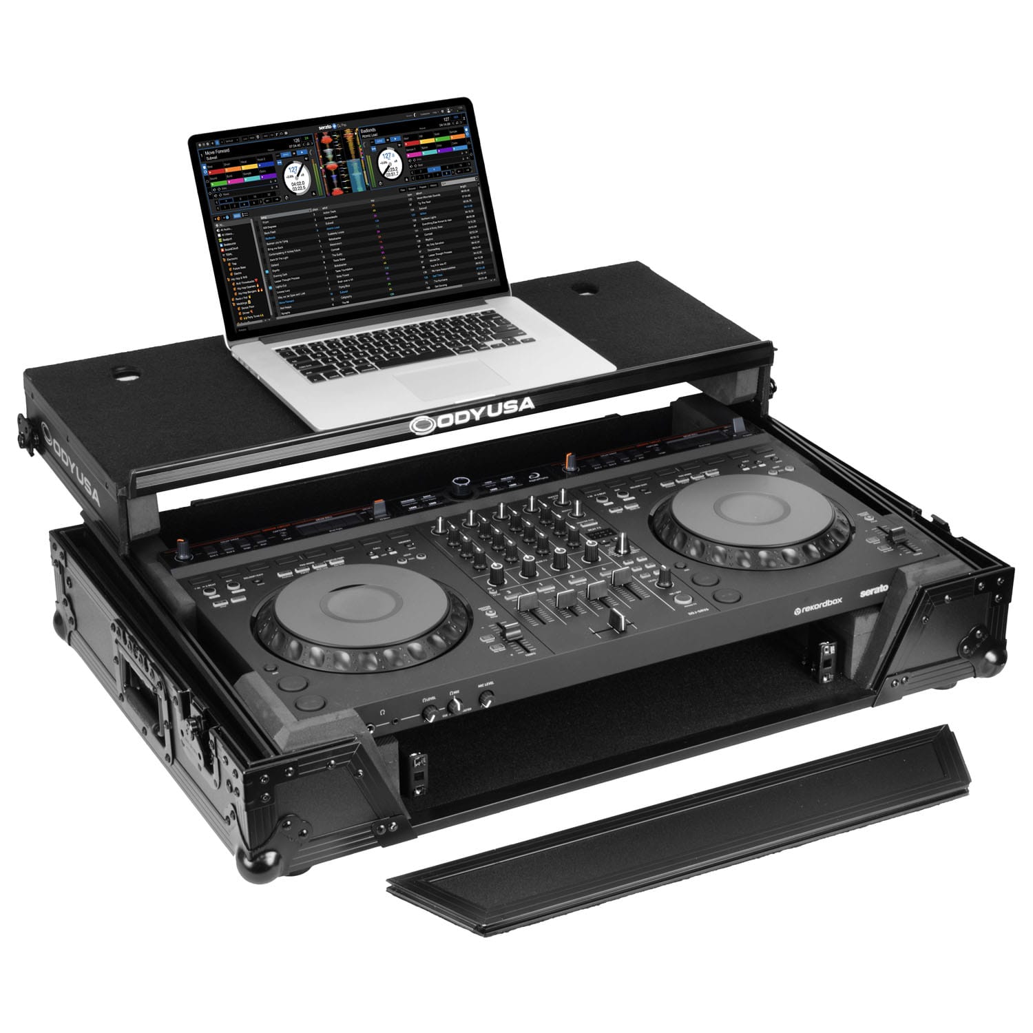 AlphaTheta DDJ-GRV6 Case in Black with 1U Rack Space and Patented Glide Platform - Image 3