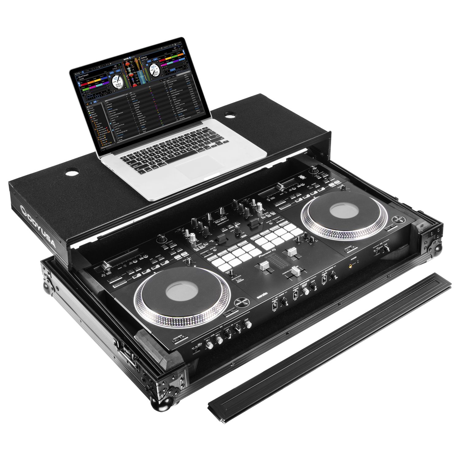 Pioneer DDJ-REV7 Black Glide Style Flight Case with Wheels and Laptop Platform - Image 2