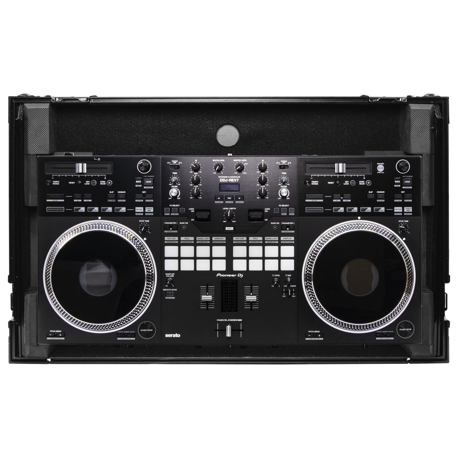 Pioneer DDJ-REV7 Black Glide Style Flight Case with Wheels and Laptop Platform - Image 4