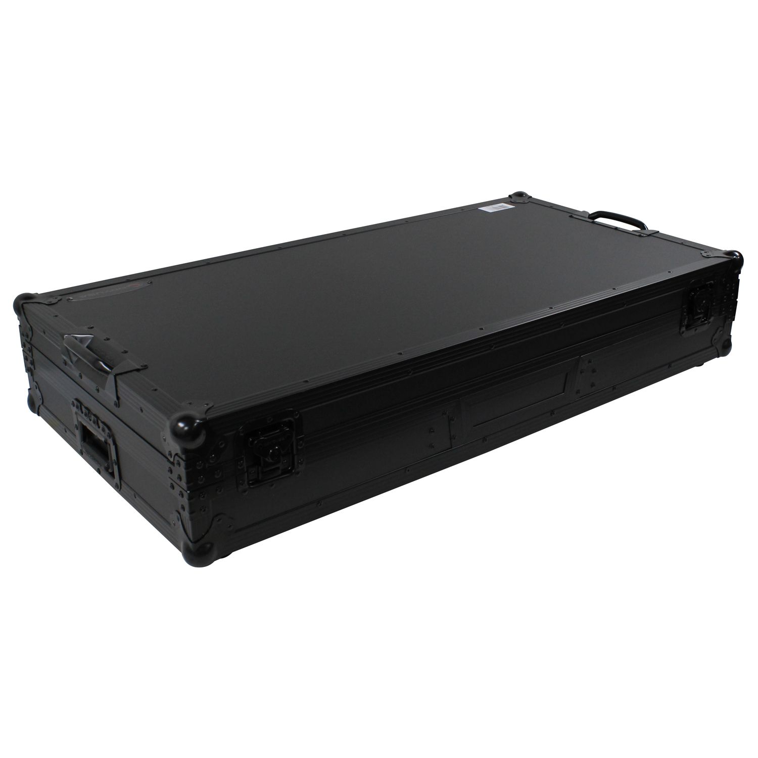 Black Low Profile 10" Format DJ Mixer and Two Battle Position Turntables Flight Coffin Case with Wheels and Glide Platform - Image 9