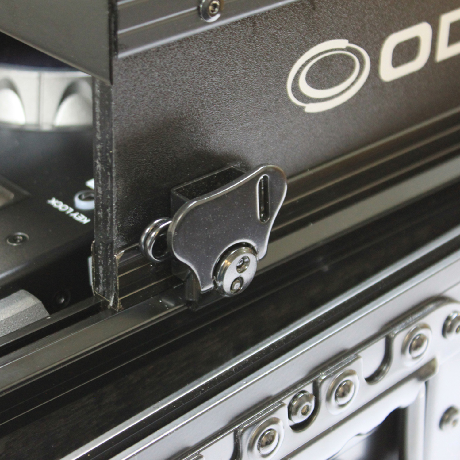 Black Denon MCX8000 Flight Case with 2U Rack Space, Wheels, and Glide Platform - Image 8