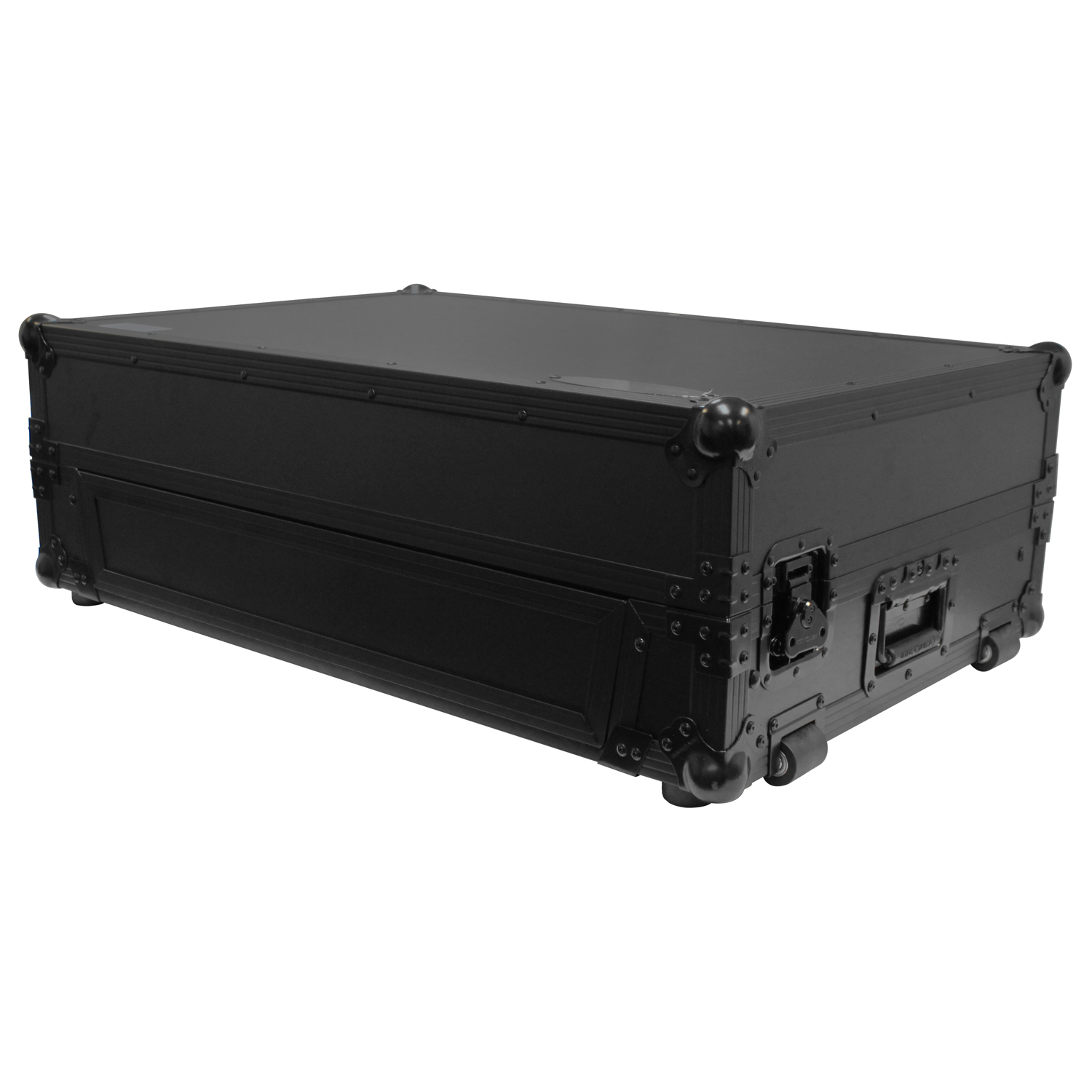 Black Denon MCX8000 Flight Case with 2U Rack Space, Wheels, and Glide Platform - Image 11