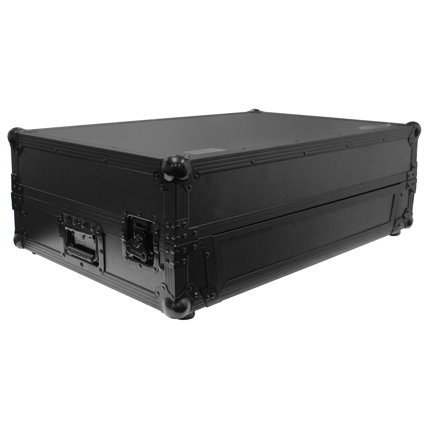 Black Denon MCX8000 Flight Case with 2U Rack Space, Wheels, and Glide Platform - Image 12