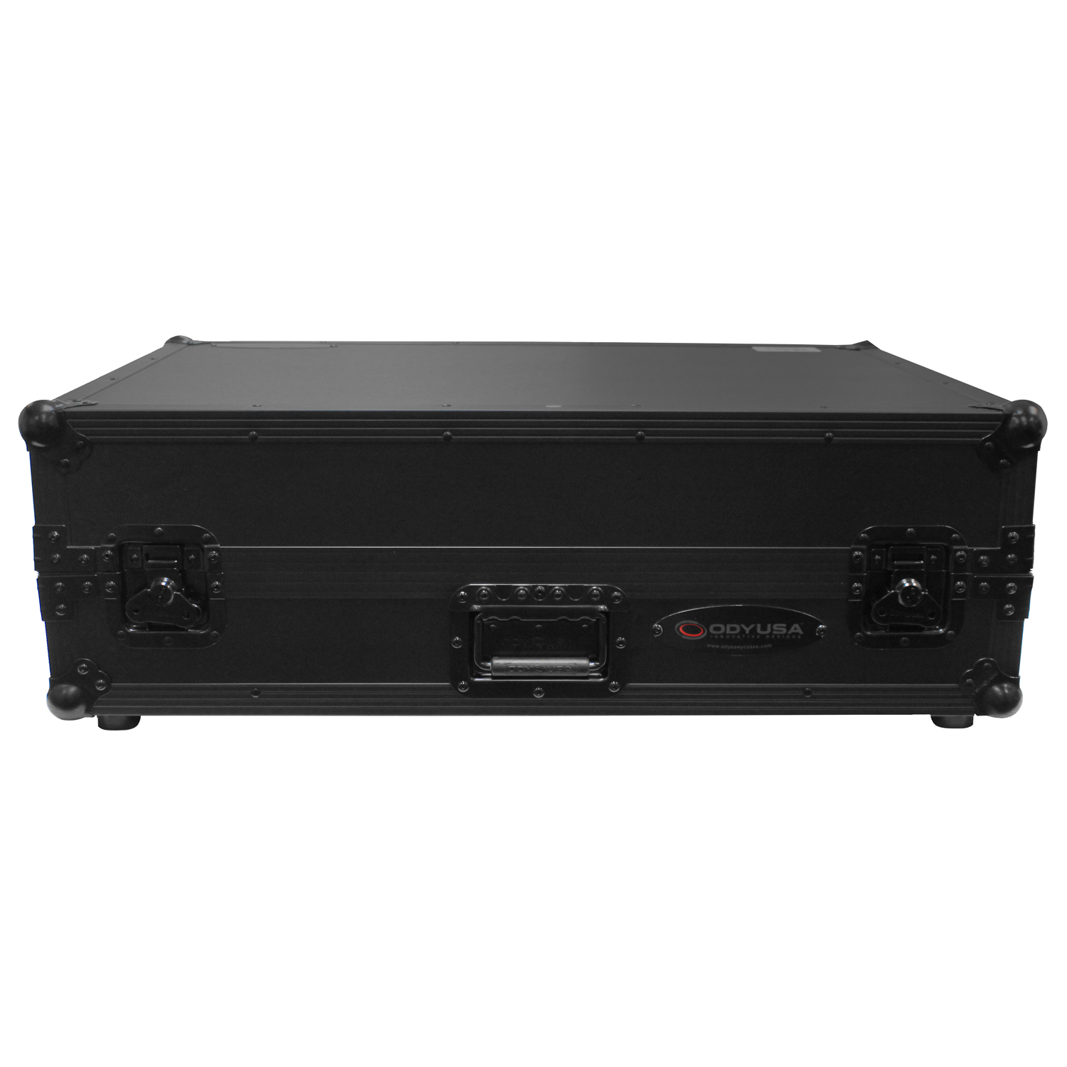 Black Denon MCX8000 Flight Case with 2U Rack Space, Wheels, and Glide Platform - Image 13