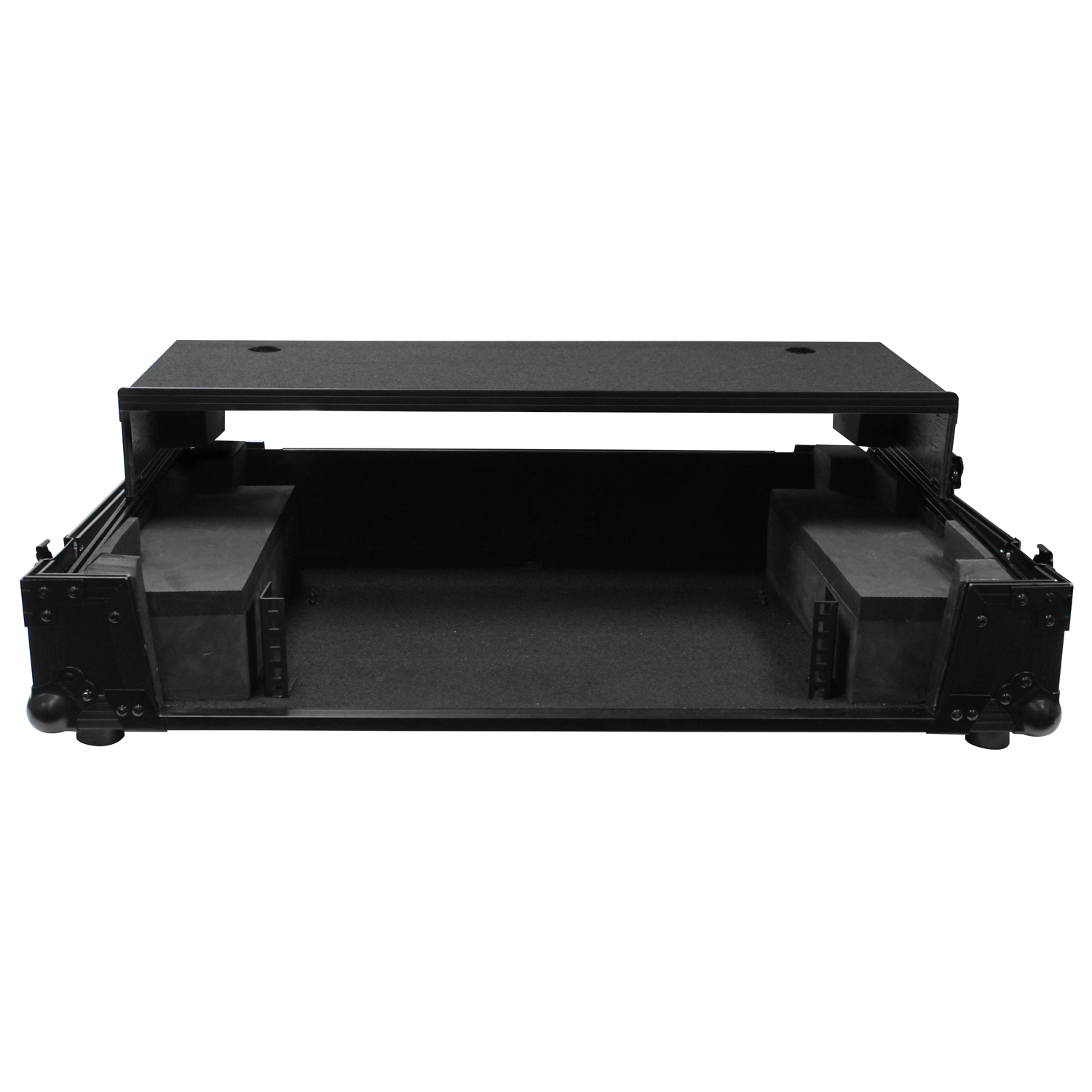 Black Denon MCX8000 Flight Case with 2U Rack Space, Wheels, and Glide Platform - Image 14