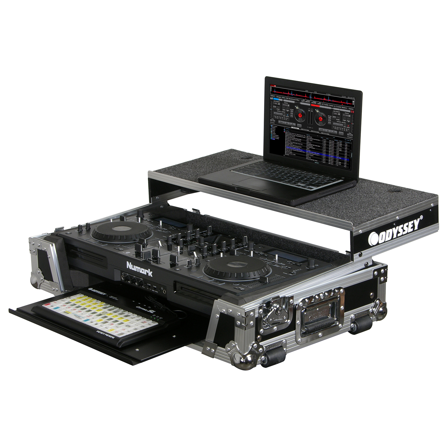 Numark Mixdeck / Mixdeck Quad Flight Case with Glide Tray and Platform