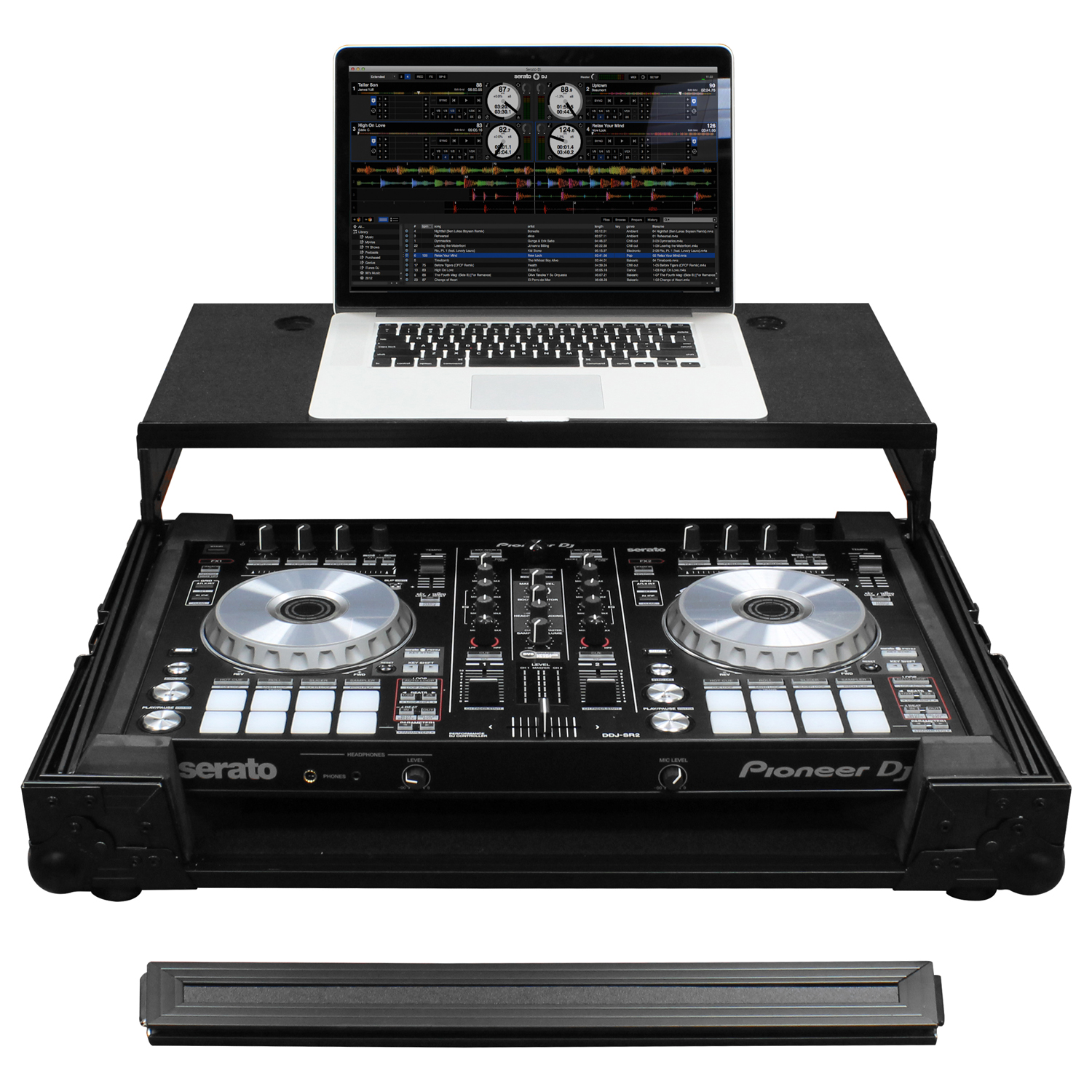 Black Pioneer DDJ-SR2 Flight Case with Glide Platform - Image 2