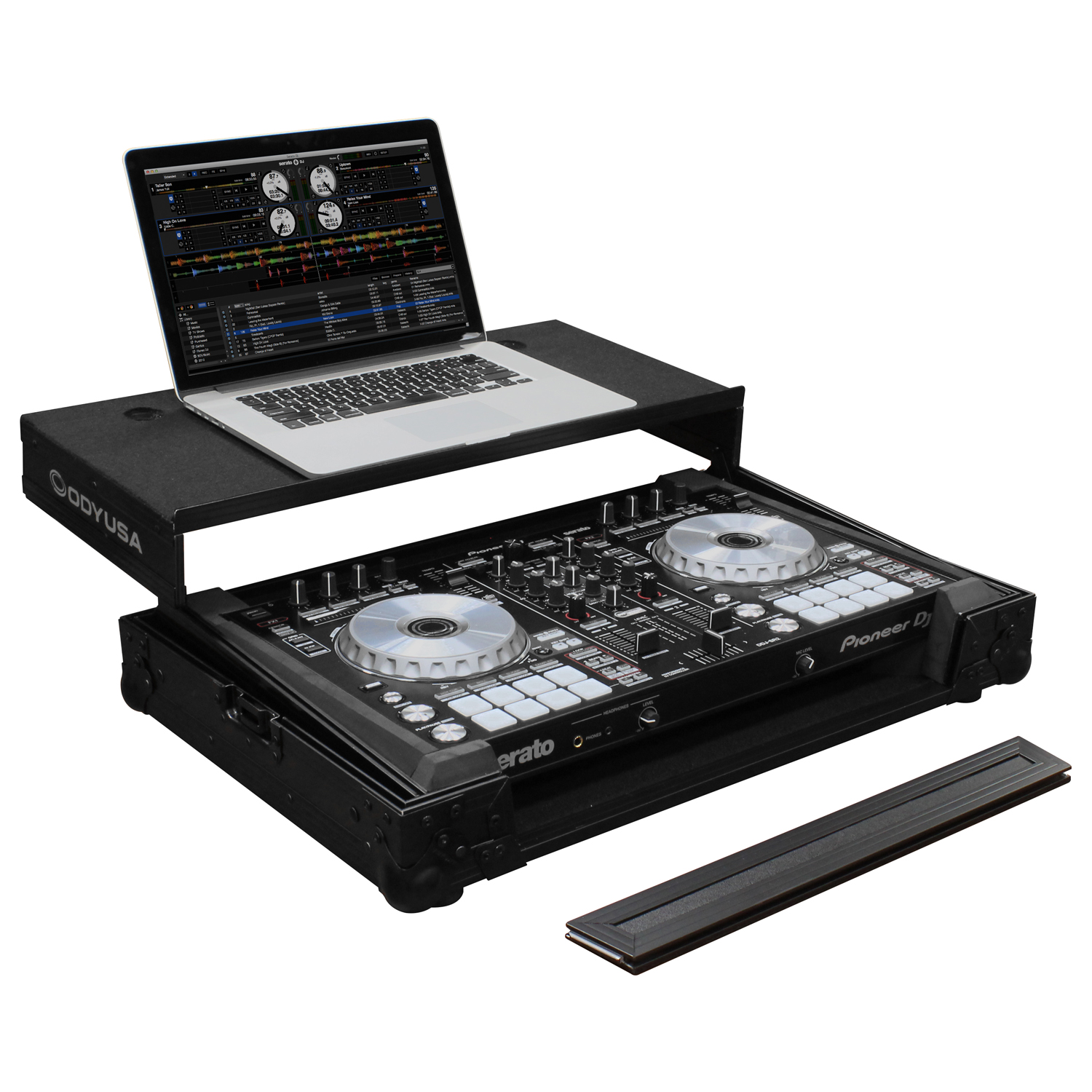 Black Pioneer DDJ-SR2 Flight Case with Glide Platform - Image 3