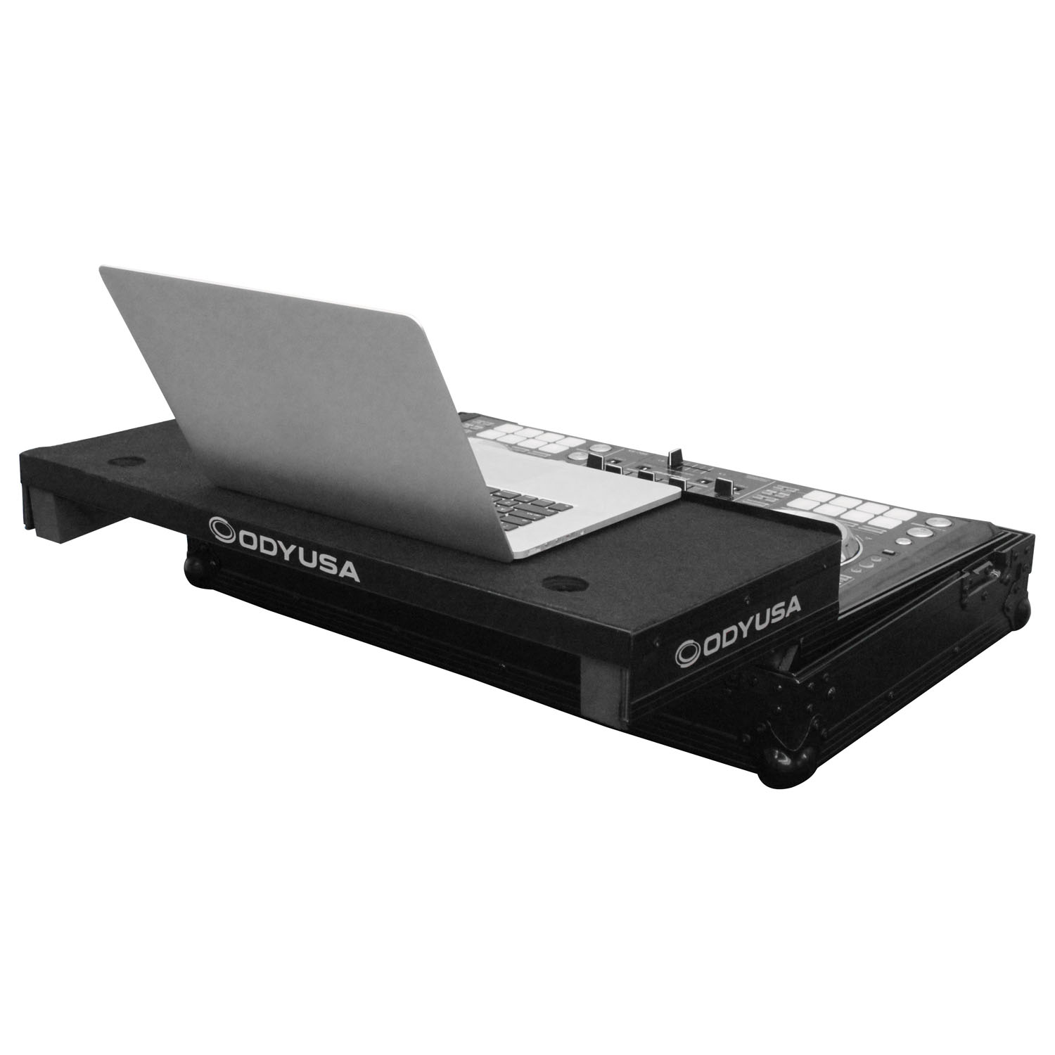 Black Pioneer DDJ-RX / SX / SX2 / SX3 Flight Case with 1U Rack Space and Glide Platform - Image 5