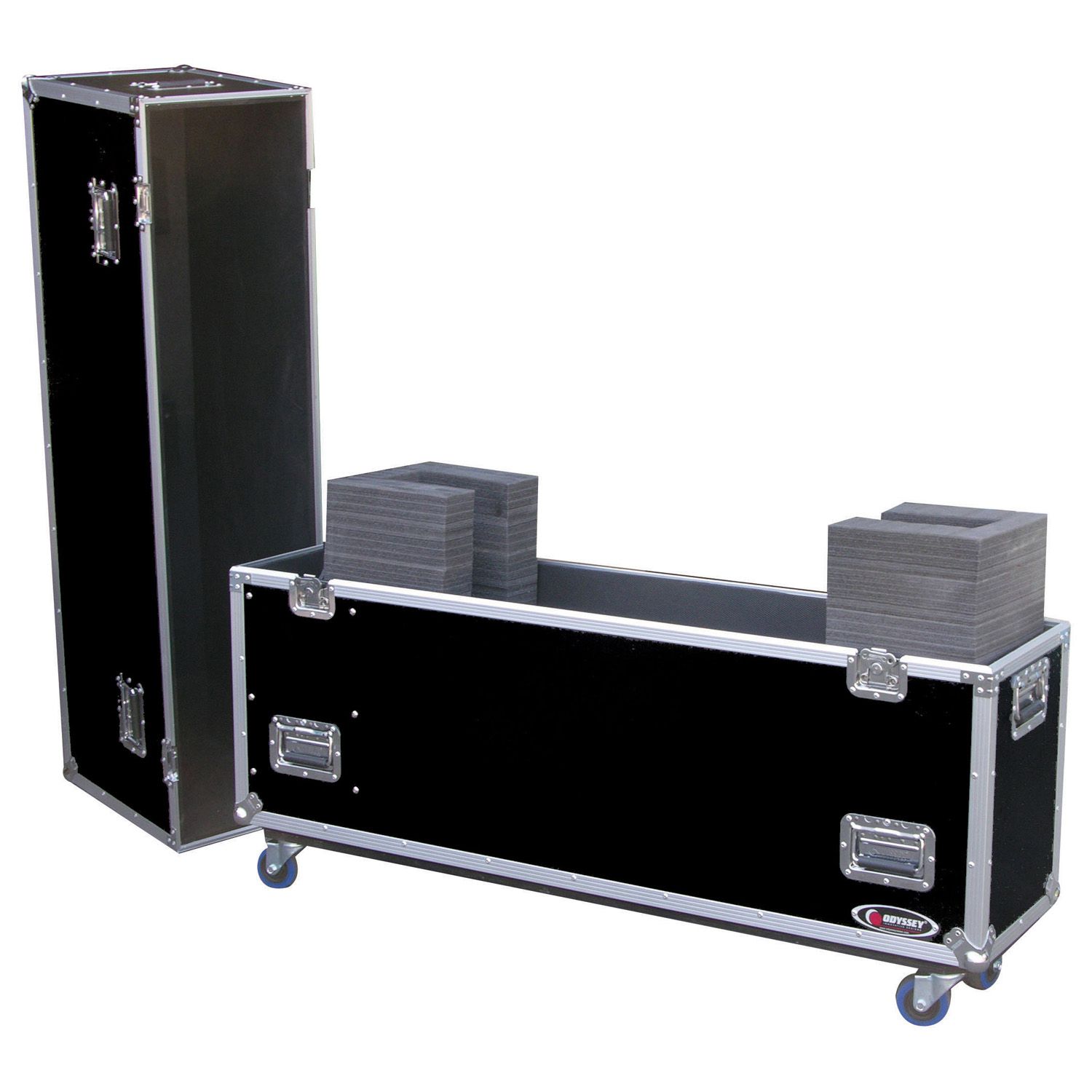 50" Flat Screen Monitor Flight Case with Wheels - Image 2
