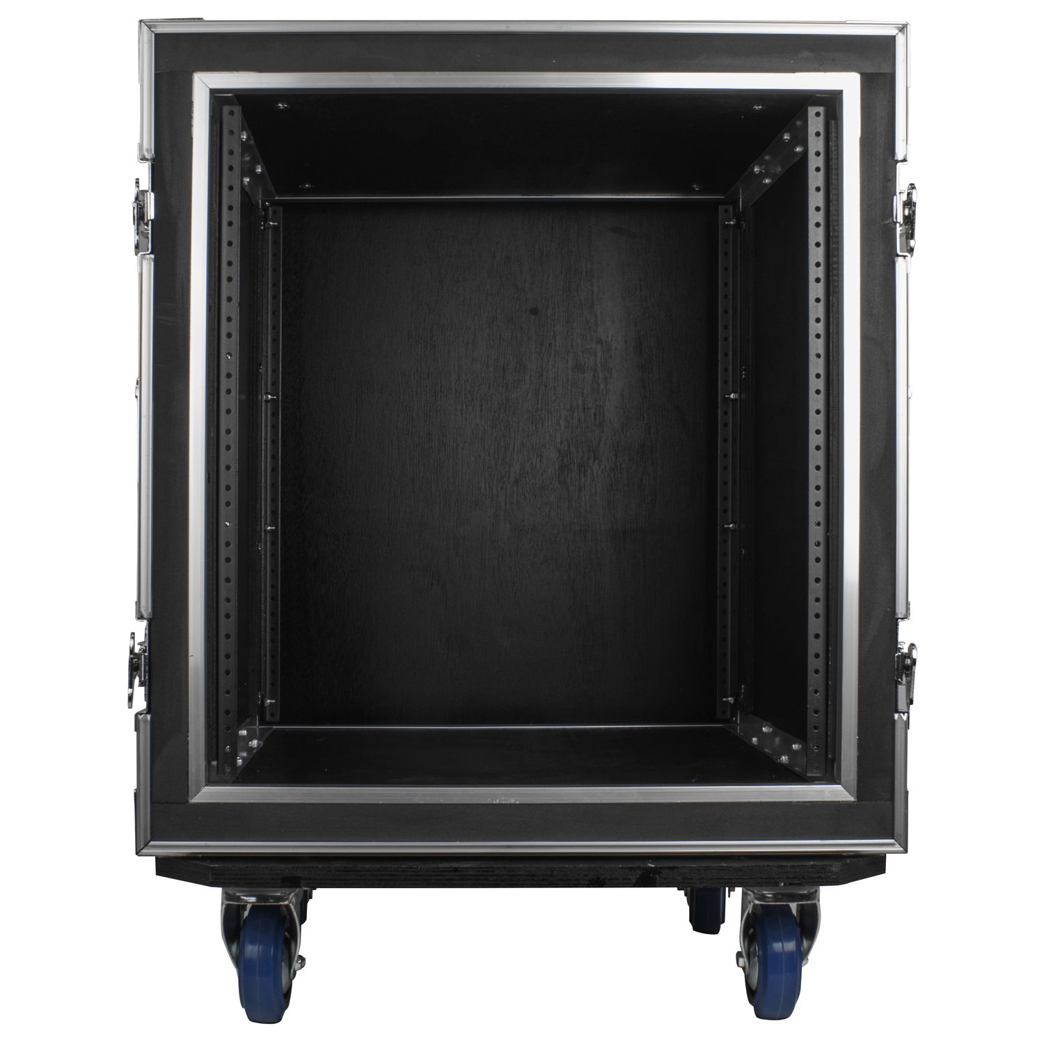 12U Shock Mount Rack Flight Case with Wheels - Image 4