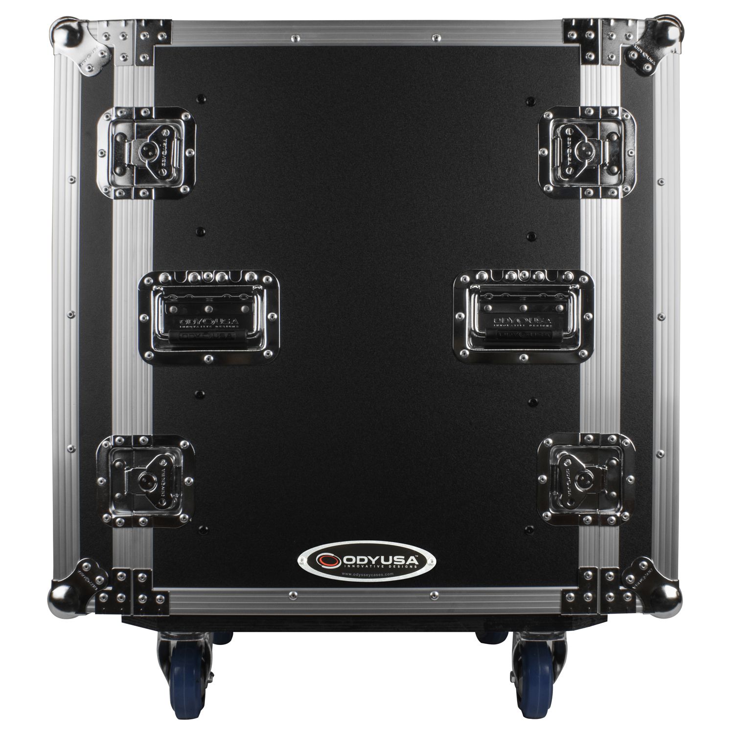 12U Shock Mount Rack Flight Case with Wheels - Image 5