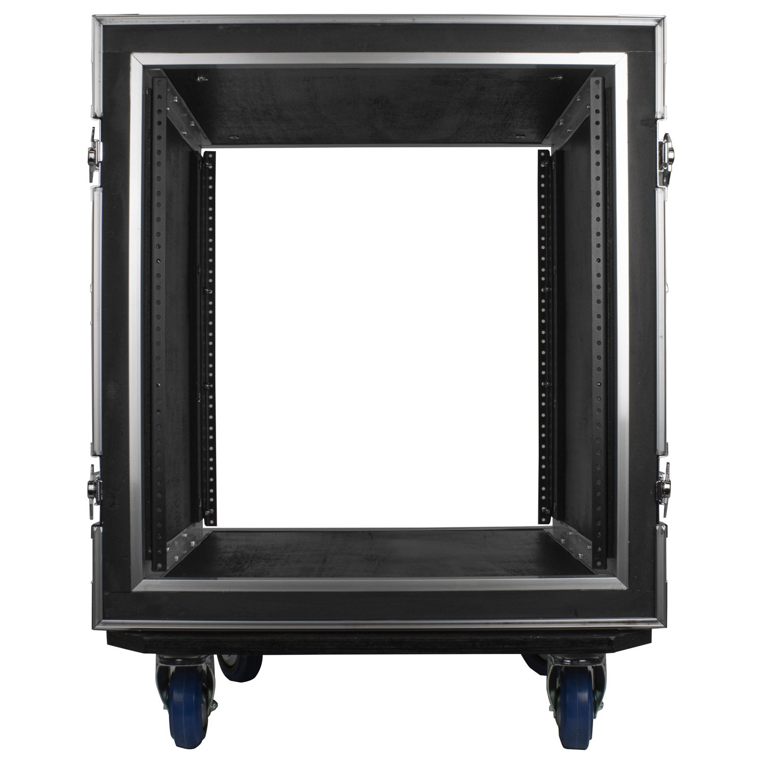 12U Shock Mount Rack Flight Case with Wheels - Image 7