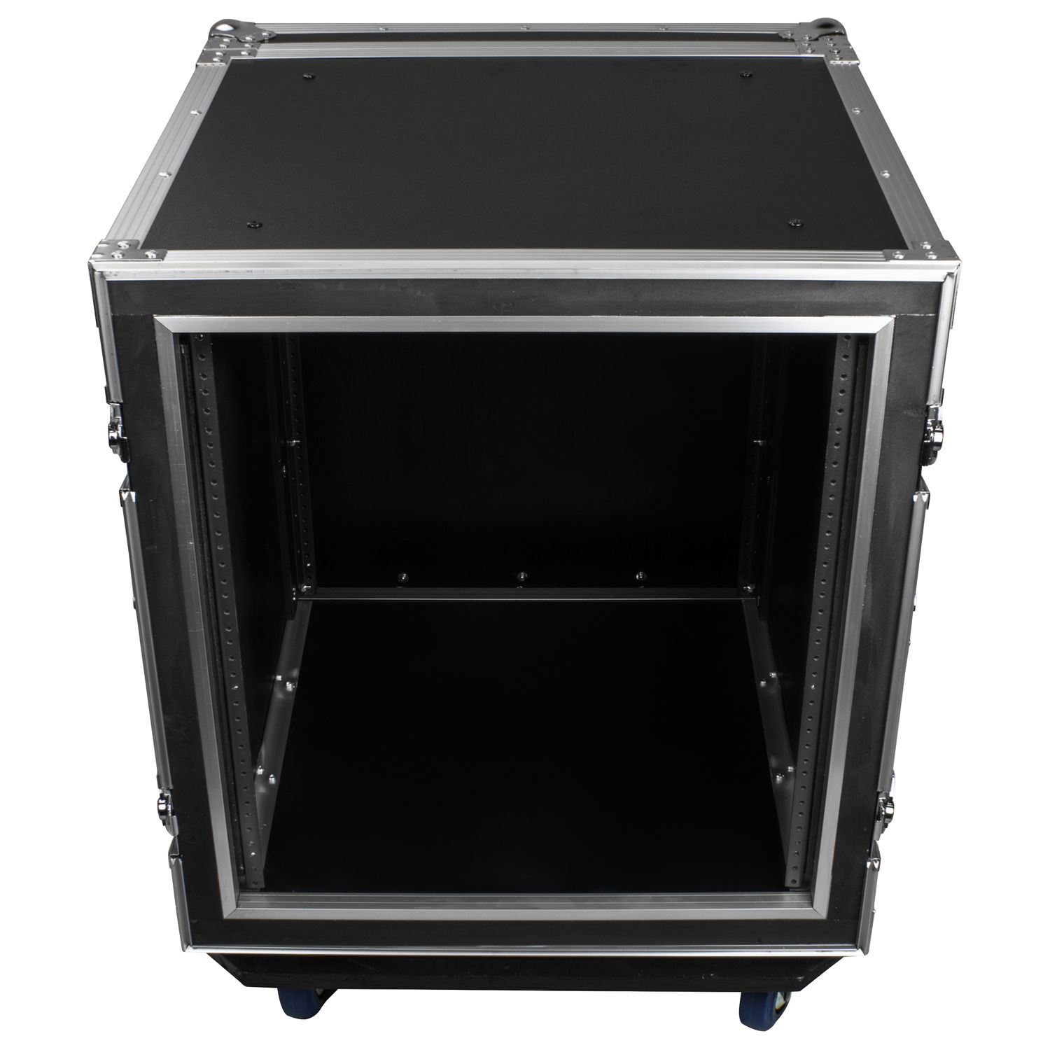 12U Shock Mount Rack Flight Case with Wheels - Image 8