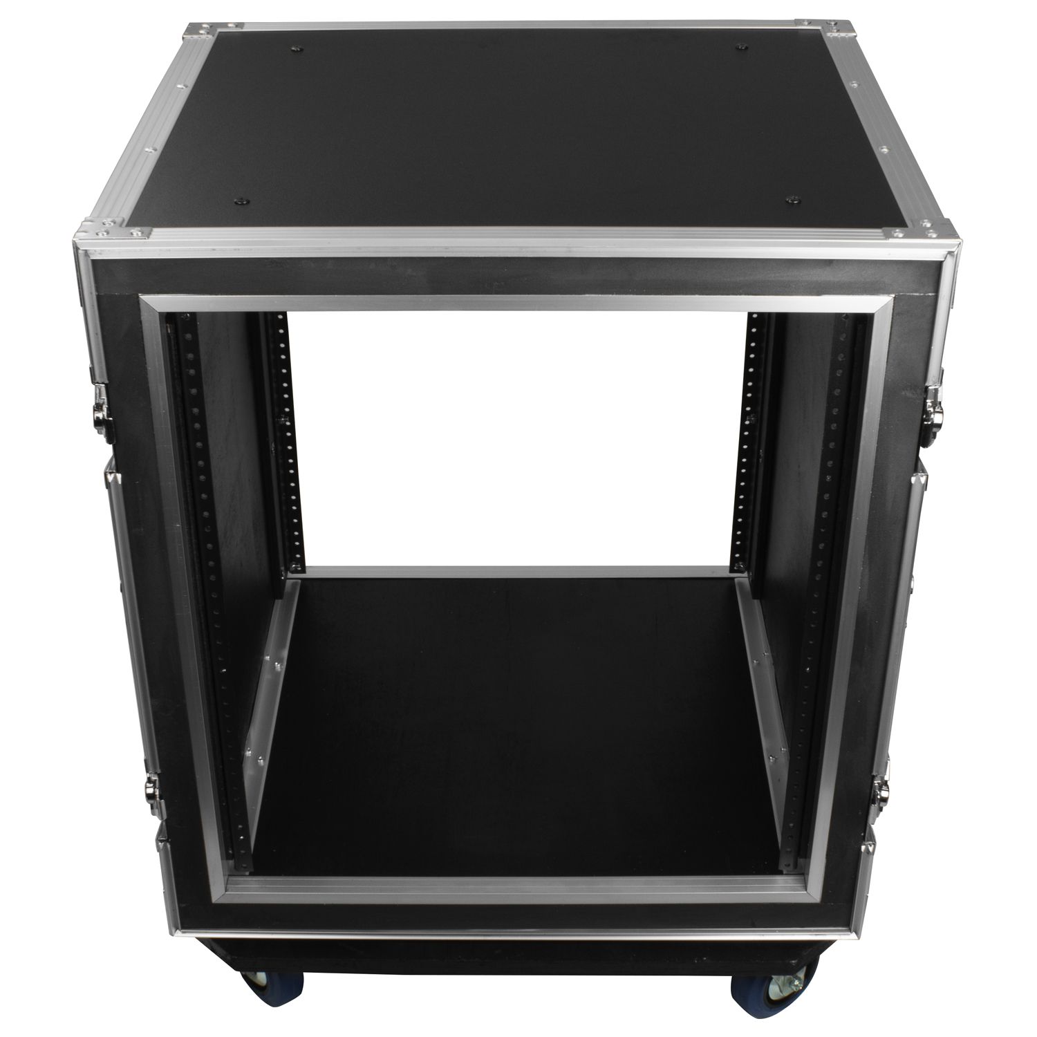 12U Shock Mount Rack Flight Case with Wheels - Image 9