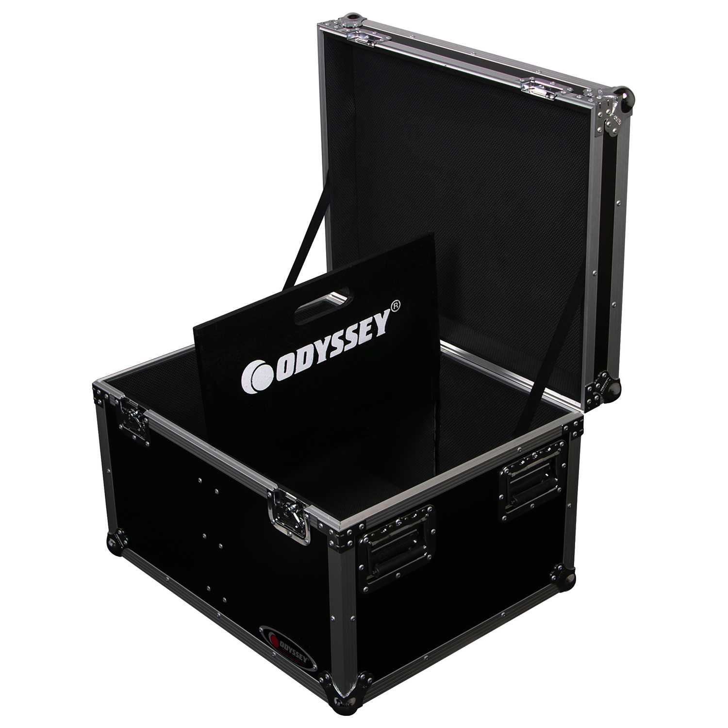 24.5" x 16" x 19.5" Interior Utility Trunk Touring Flight Case with Organizing Dividers - Image 2