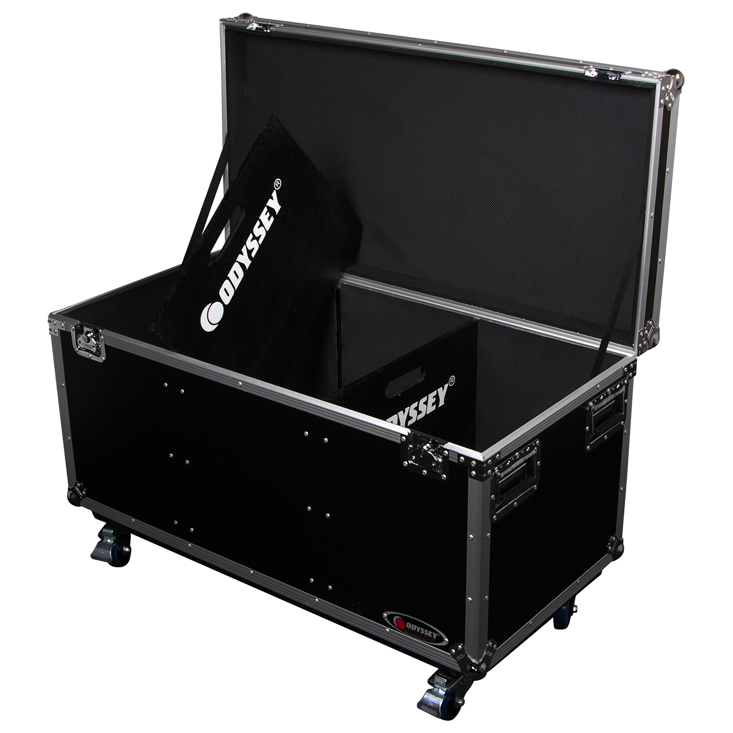 41.5" x 20" x 19.5" Interior Utility Trunk Touring Flight Case with Organizing Dividers - Image 2