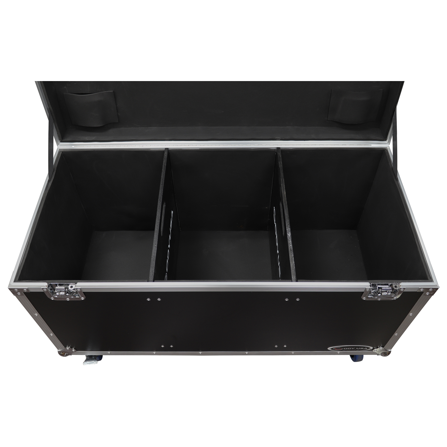 42.25" x 20.25" x 18.25" Bottom Interior Utility Trunk Touring Flight Case with Organizing Dividers - Image 2