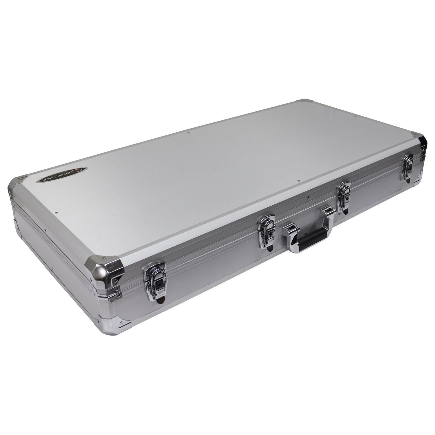 KROM Series Silver Compact 10" Format DJ Mixer and Two Numark PT01 Turntables Coffin Case - Image 4