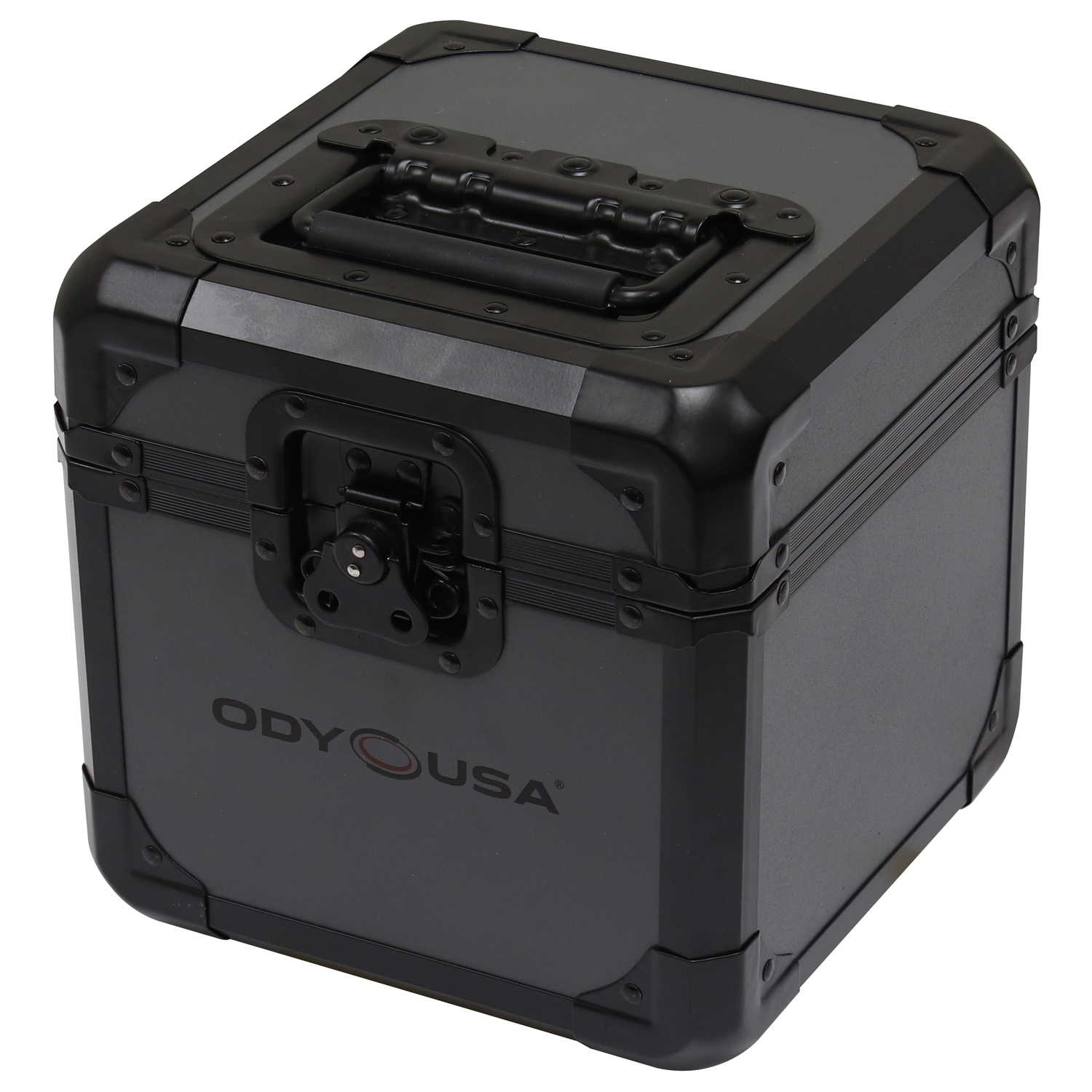 Black KROM on Gray Record / Utility Case for 60 7" Vinyl Records