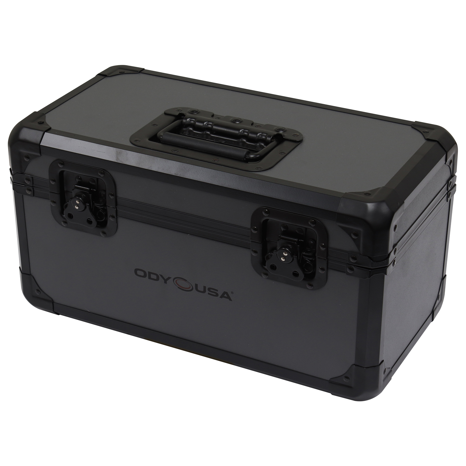 Black KROM on Gray Record / Utility Case for 120 7" Vinyl Records