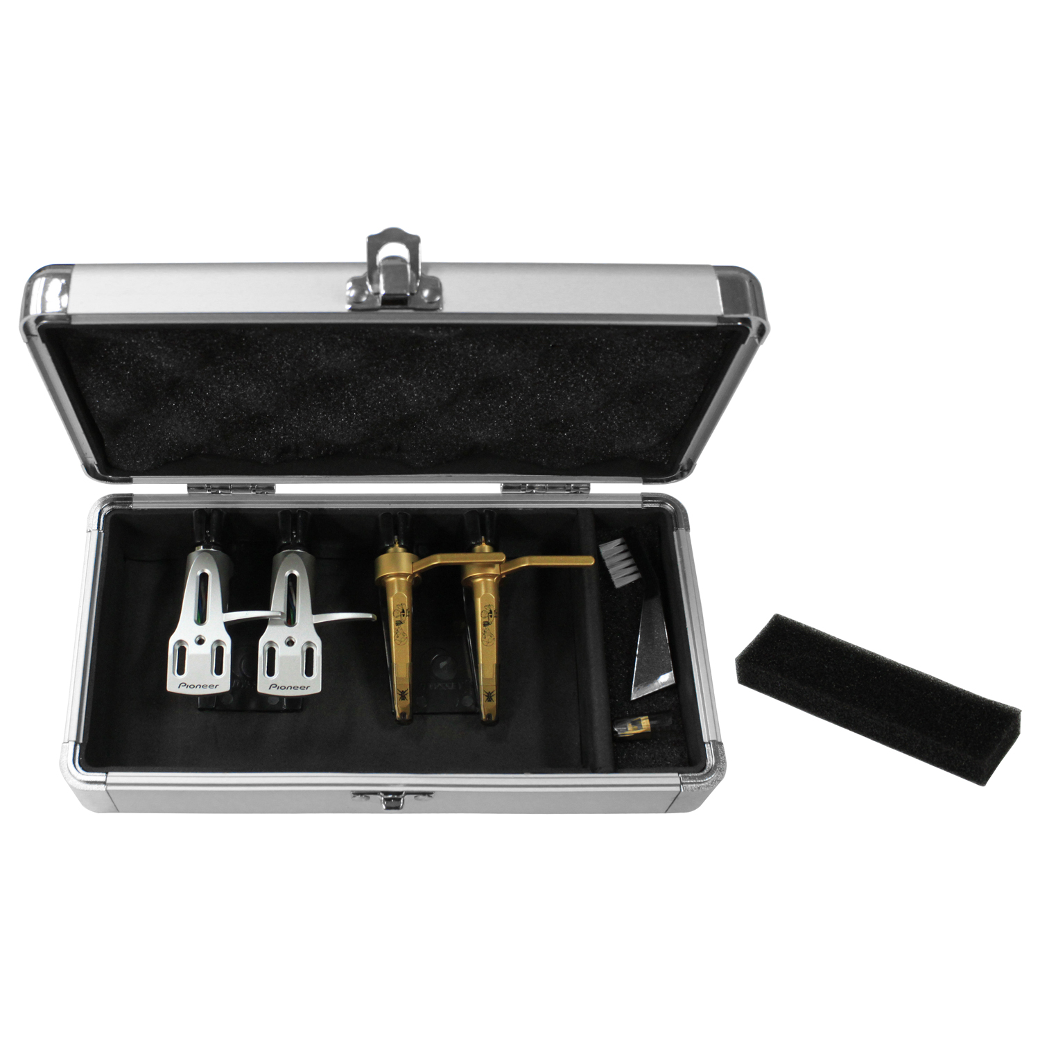 KROM Series Silver Diamond PRO2 Case for Four Turntable Needle Cartridges - Image 2