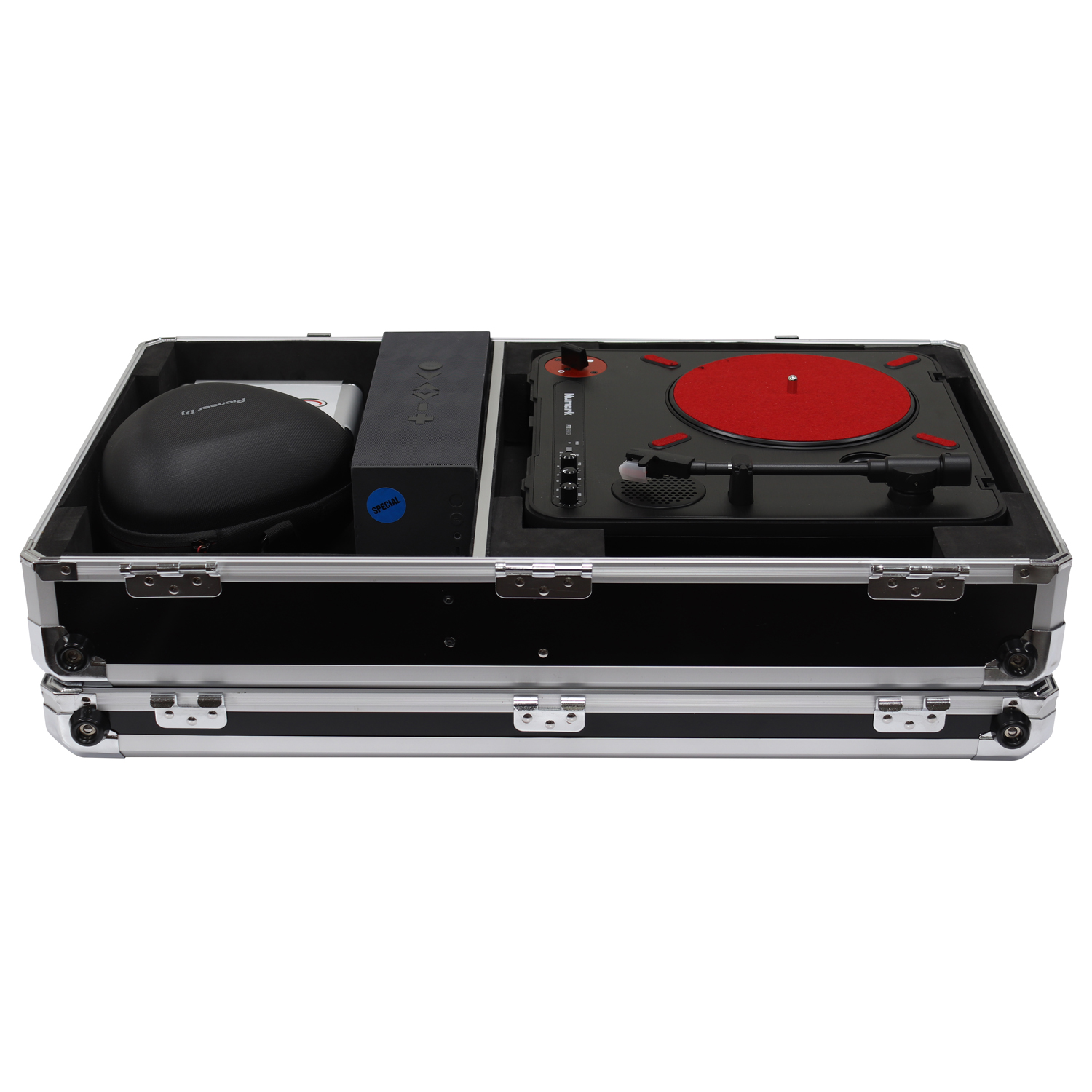 KROM Series Black Numark PT01 Portablist Case with Side Compartment - Image 4