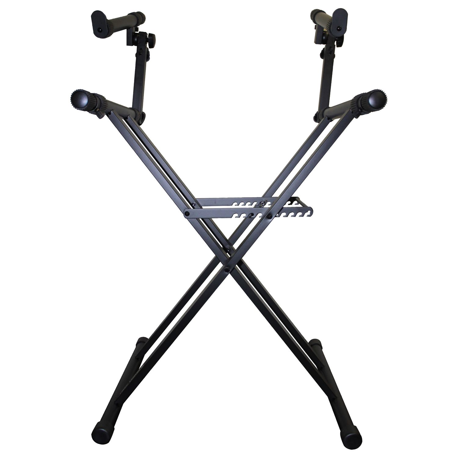 Black Heavy-Duty Two Tier X-Stand for DJ Coffins and Controller Cases - Image 2
