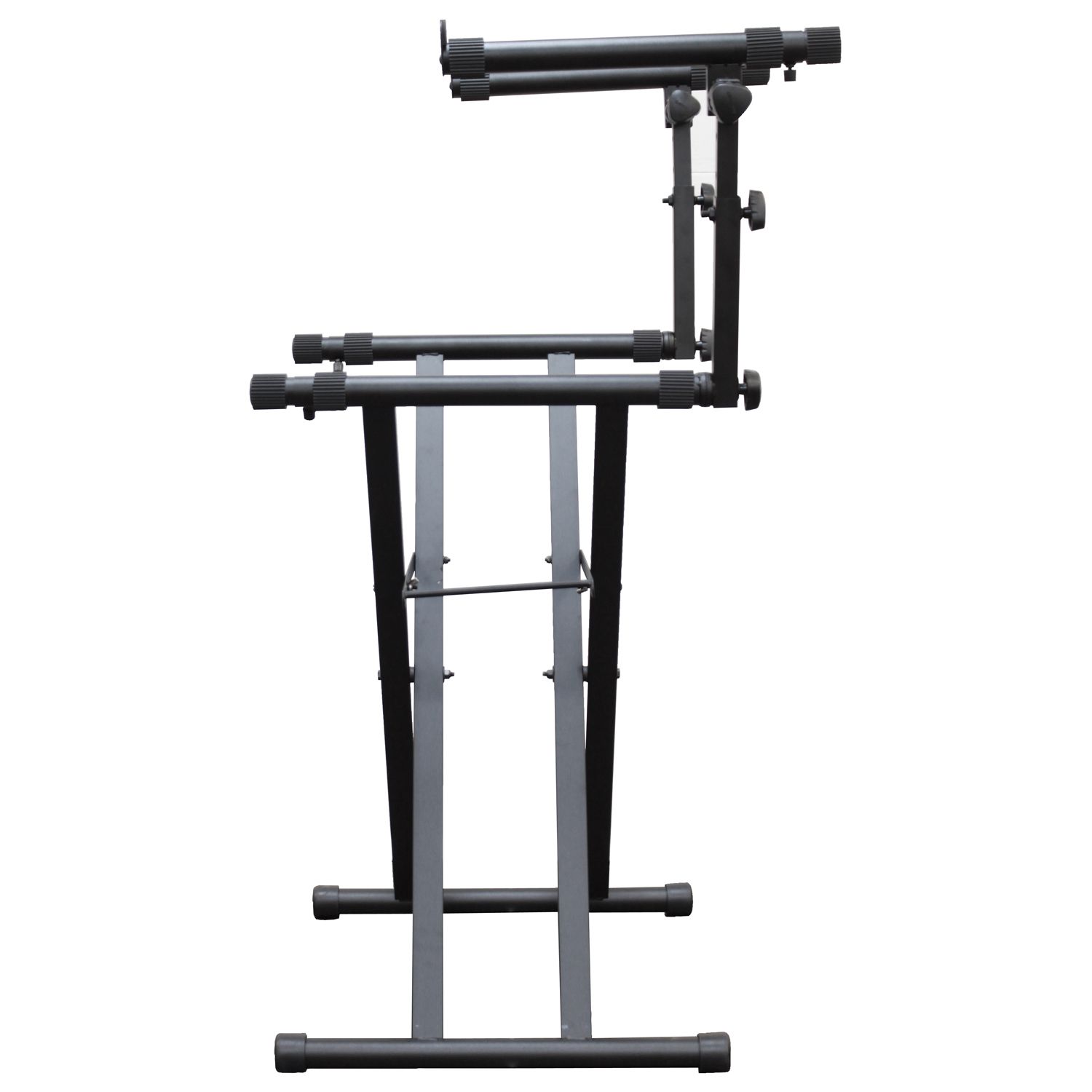 Black Heavy-Duty Two Tier X-Stand for DJ Coffins and Controller Cases - Image 3
