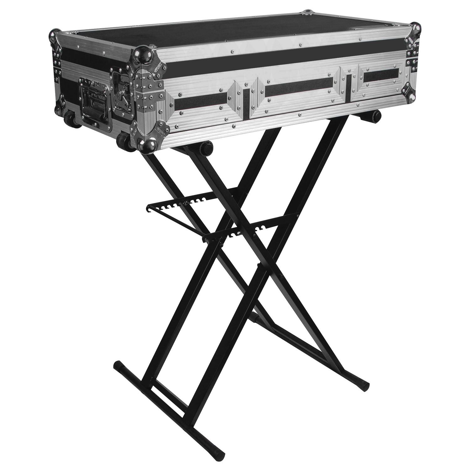 Black Heavy-Duty X-Stand for DJ Coffins and Controller Cases - Image 2