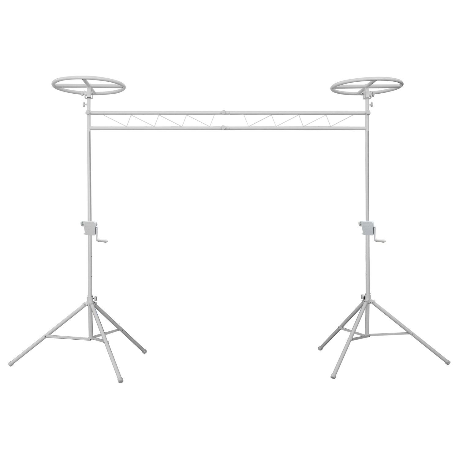 White 10' Wide Halo Ring Mobile Lighting System with Height Adjstable Crank