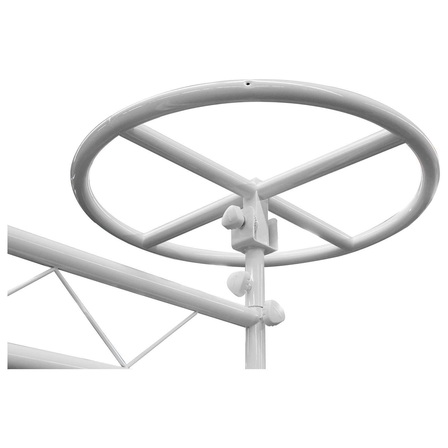 White 10' Wide Halo Ring Mobile Lighting System with Height Adjstable Crank - Image 4