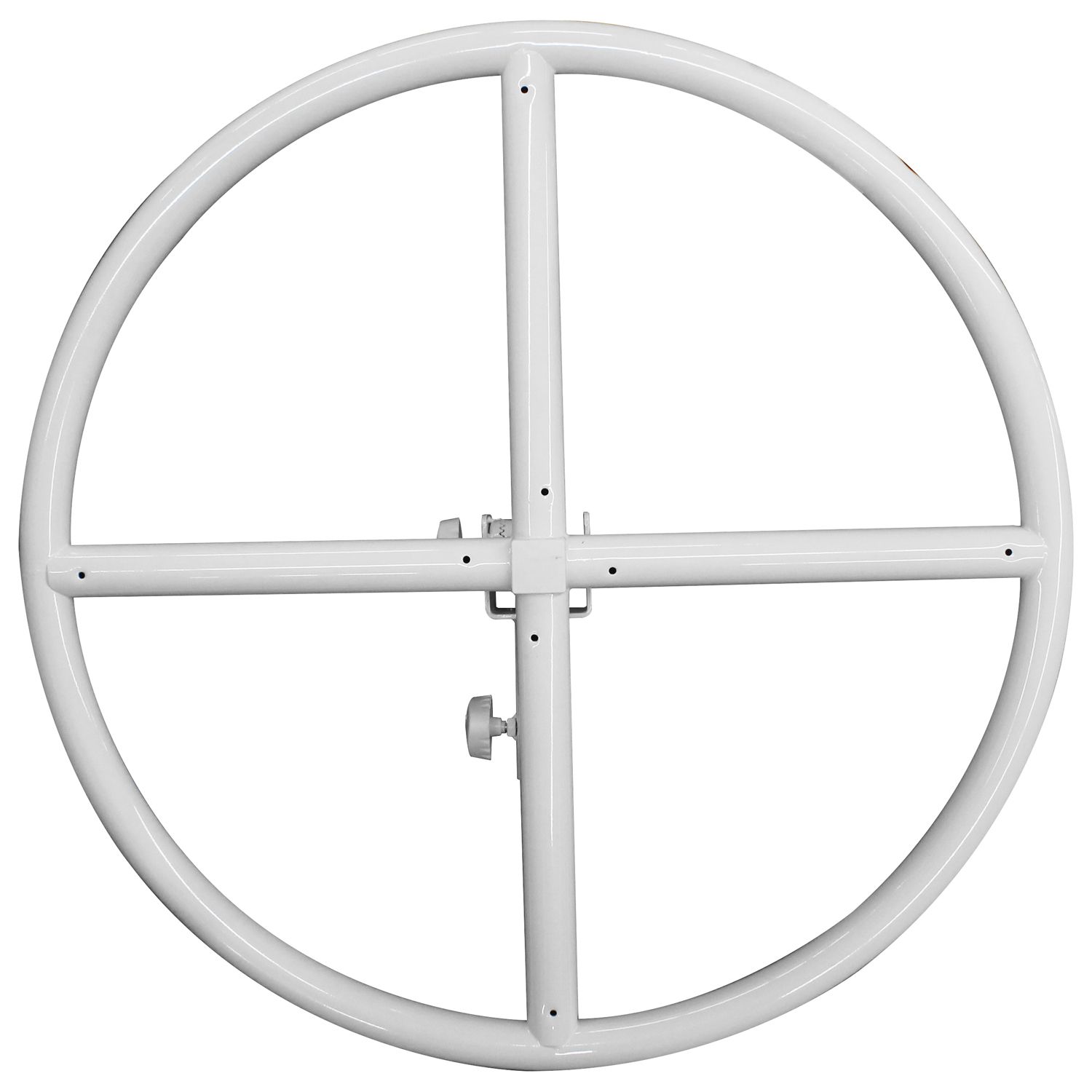 White 10' Wide Halo Ring Mobile Lighting System with Height Adjstable Crank - Image 7