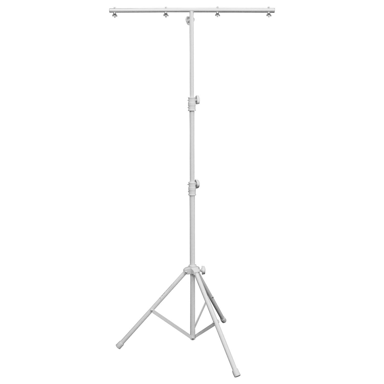 9' Tall White Lighting Tripod Stand with Top T-Bar