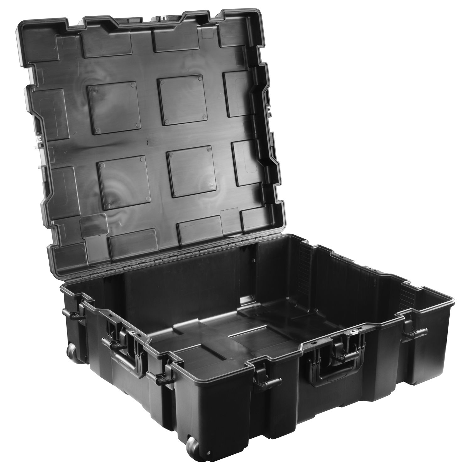 Empty 33" x 29.25" x 9.5" Bottom Interior Injection-Molded Utility Case with Wheels - Image 3